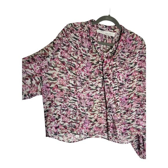 IRO Vibrancy Tie-Neck Floral Blouse-sz 38 (US Medium) - Picture 10 of 10